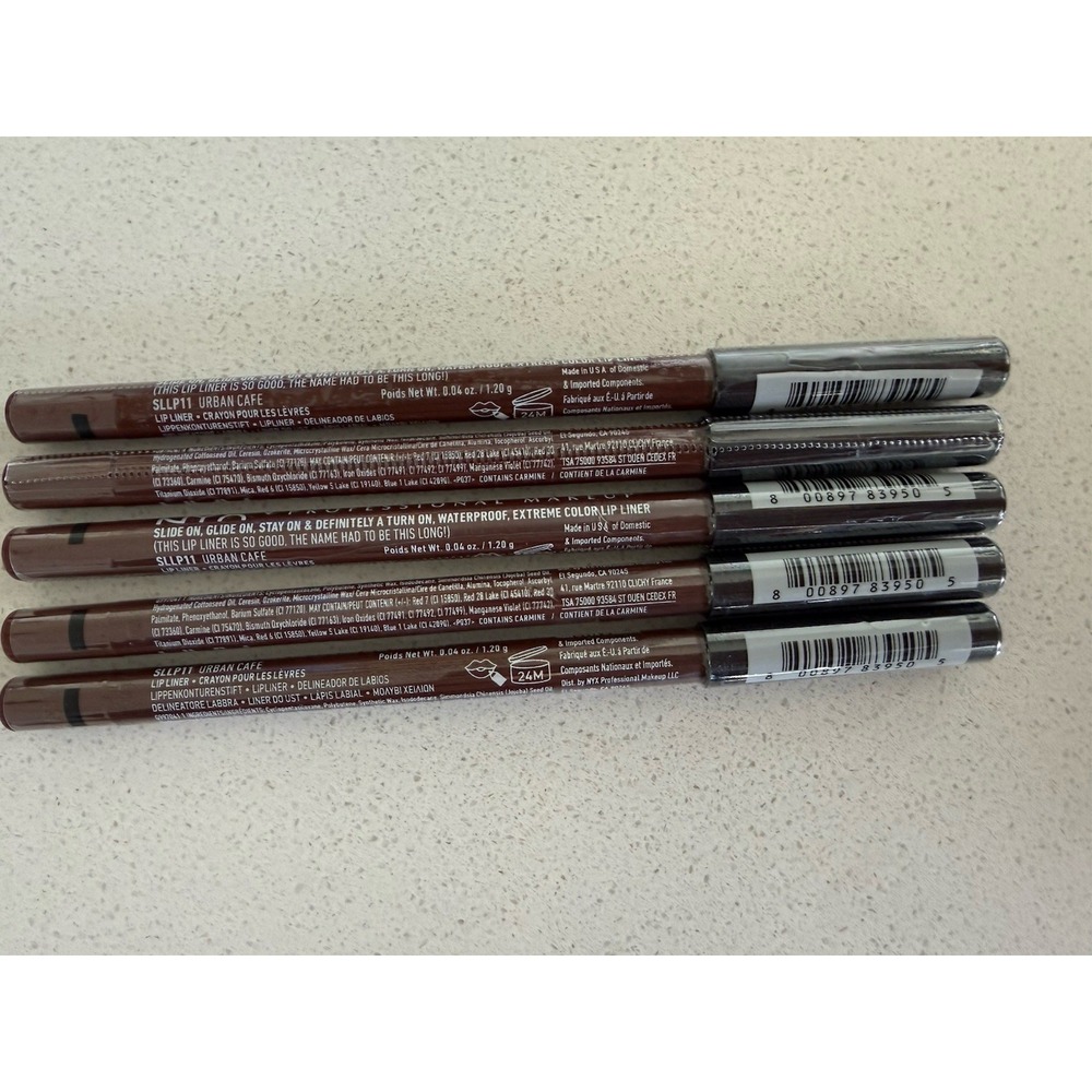 NYX Professional Makeup Lip Liner Pencil Urban Cafe SLLP11 Lot of 5 New Sealed